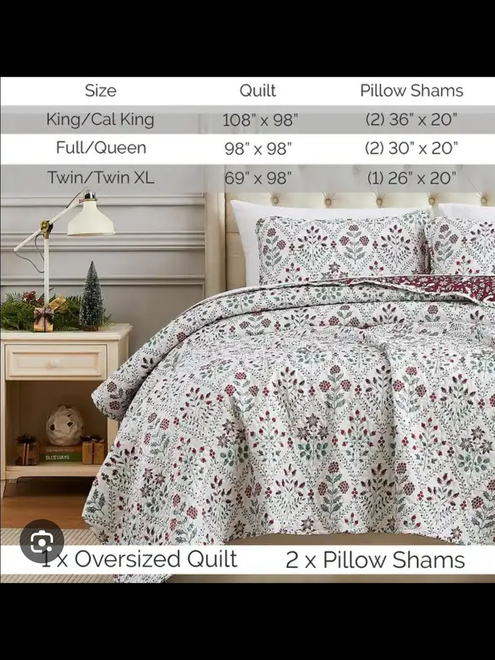 Holiday Harmony Set ○ Quilt & 2 Shams King/Cali King